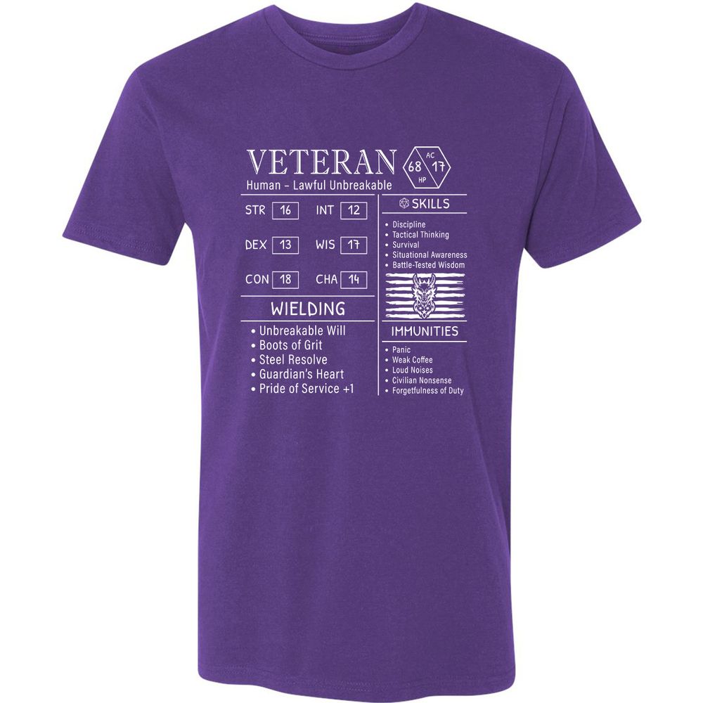 2710 veteran stats new Premium Unisex T-Shirt - Purple Rush - 7