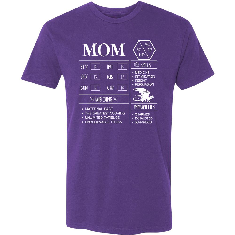 Mom Stats 2 Premium Unisex T-Shirt - Purple Rush - 7