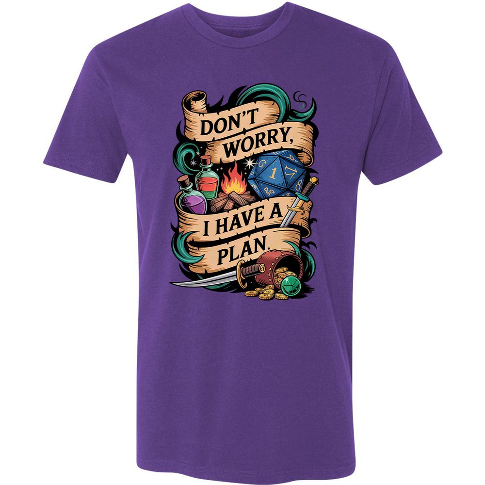 Don't Worry I Have A Plan Premium Unisex T-Shirt - Purple Rush - 7