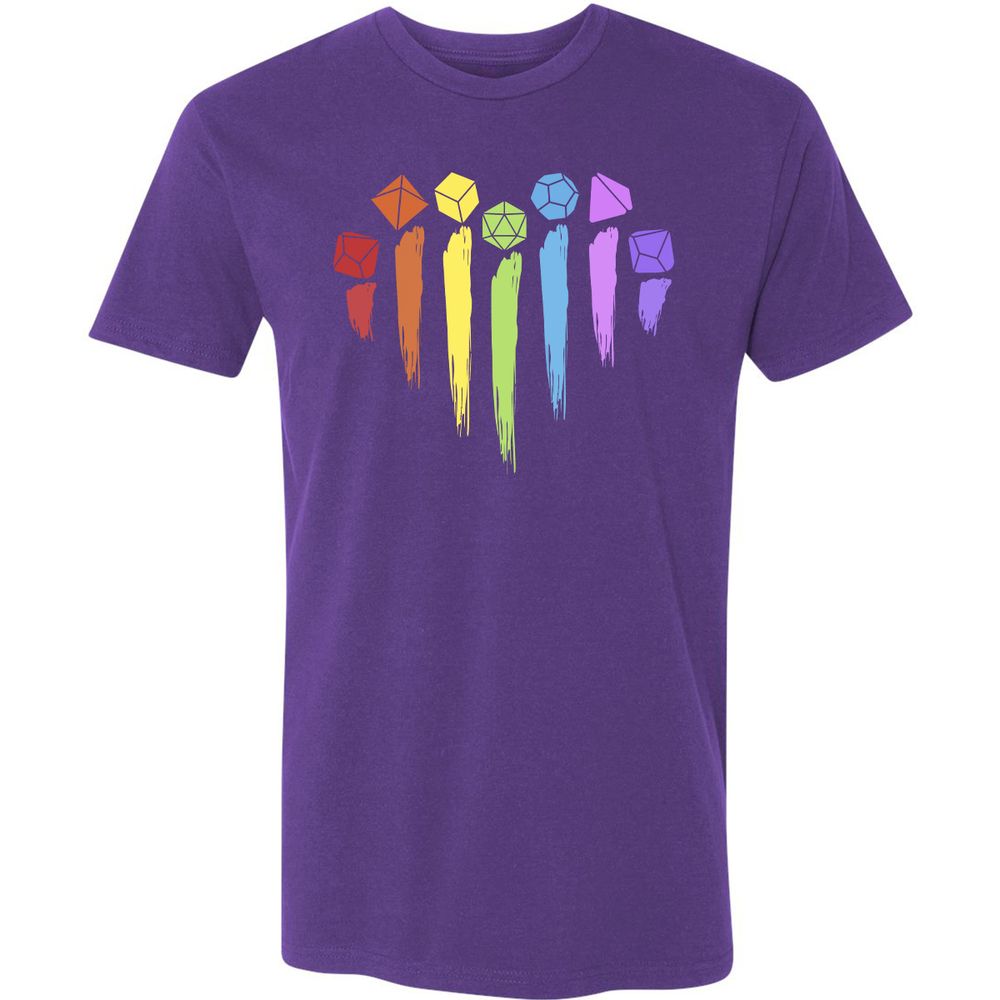 Dice Rainbow Heart Shape - Purple Rush - 7