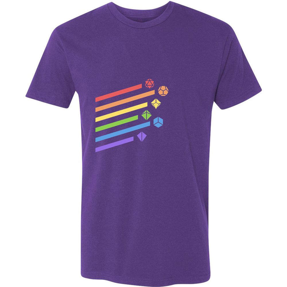 Rainbow Dice Set Premium Unisex T-Shirt - Purple Rush - 7