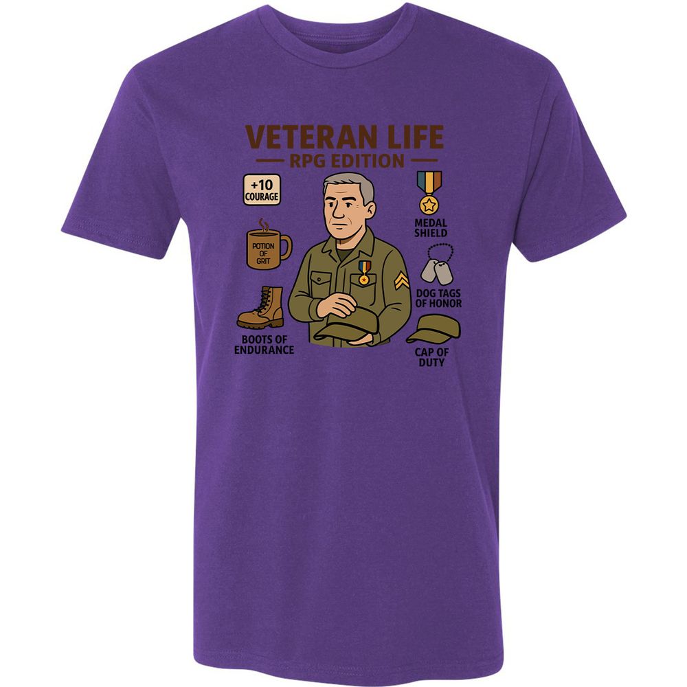 Veteran Life RPG Edition Premium Unisex T-Shirt - Purple Rush - 7