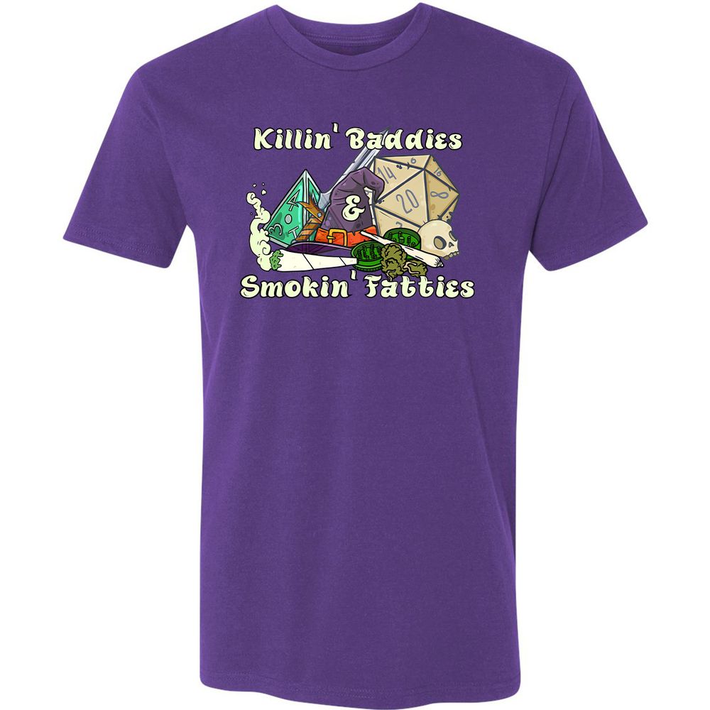 Killin' Baddies Smokin' Fatties Premium Unisex T-Shirt - Purple Rush - 7