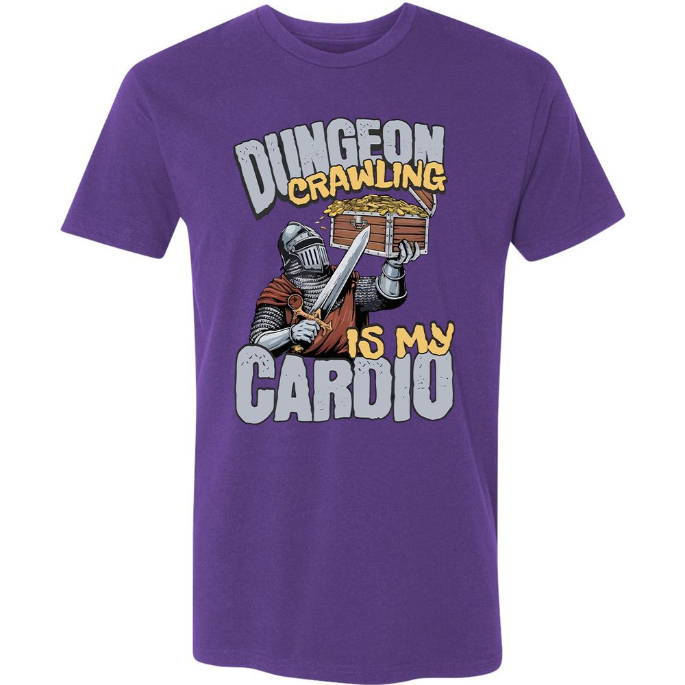Dungeon Crawling Is My Cardio Premium Unisex T-Shirt - Purple Rush - 7