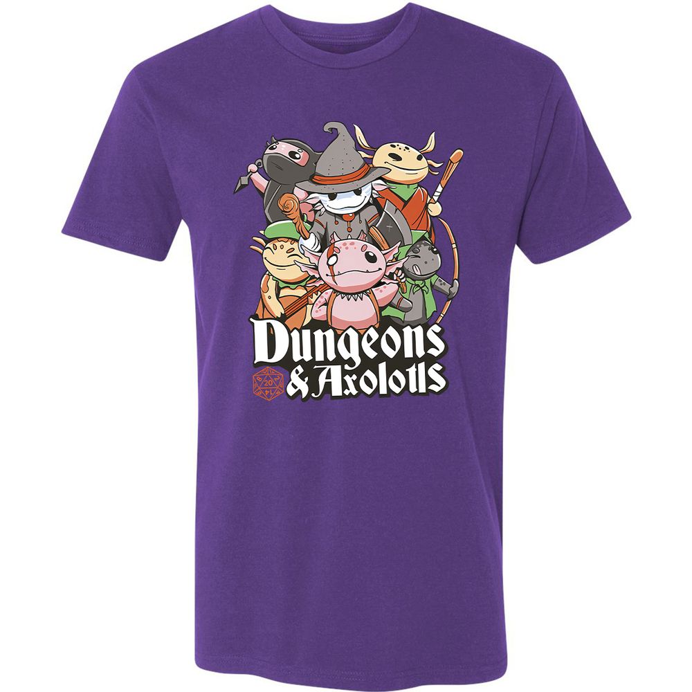 Dungeons And Axolotls Premium Unisex T-Shirt - Purple Rush - 7
