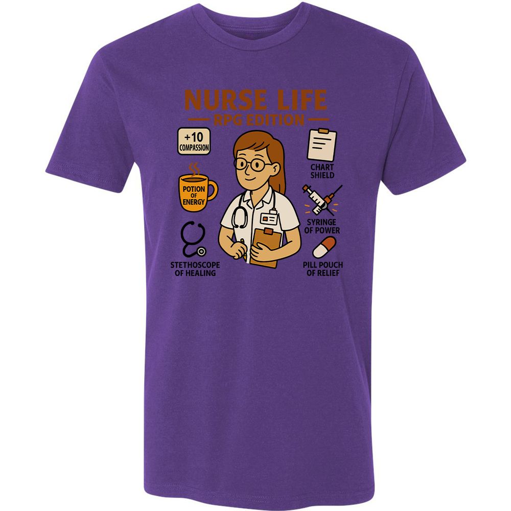 Nurse Life RPG Edition Premium Unisex T-Shirt - Purple Rush - 7