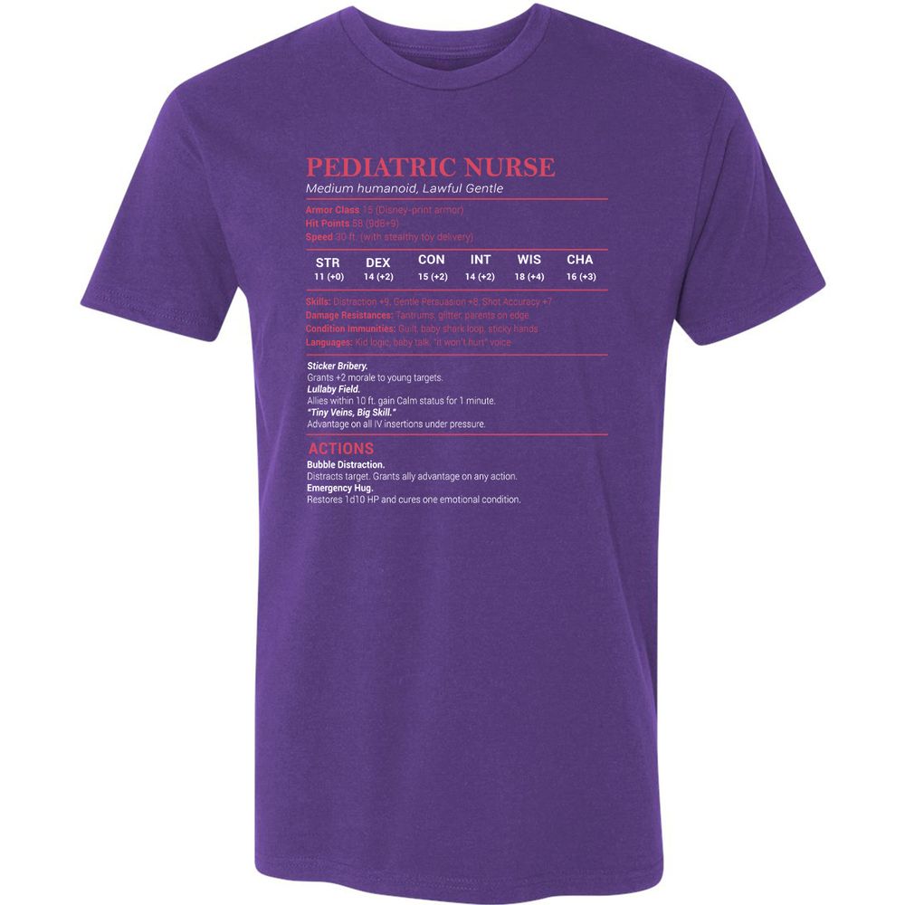 Pediatric Nurse Premium Unisex T-Shirt - Purple Rush - 7