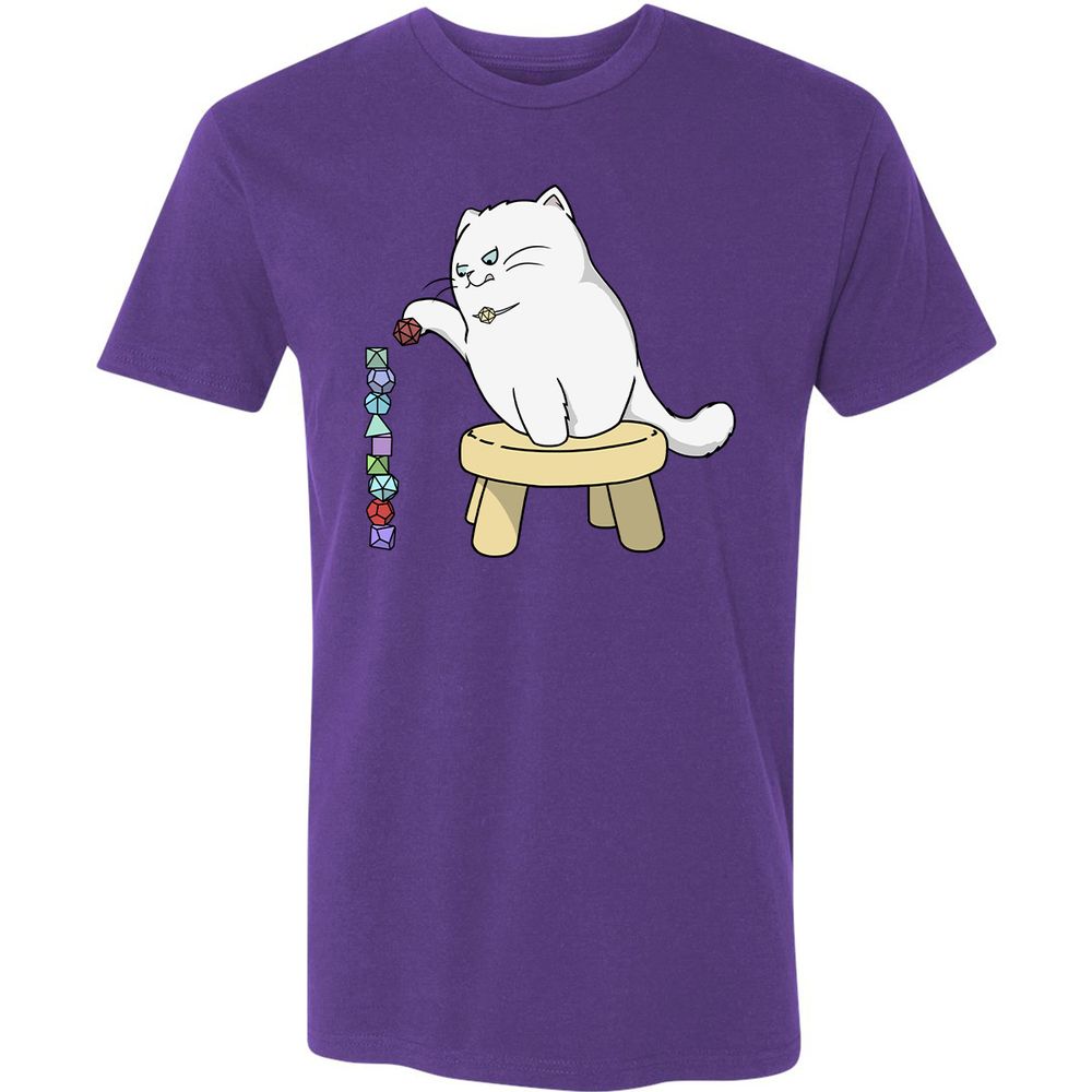 Cat Stacking Dice Premium Unisex T-Shirt - Purple Rush - 7