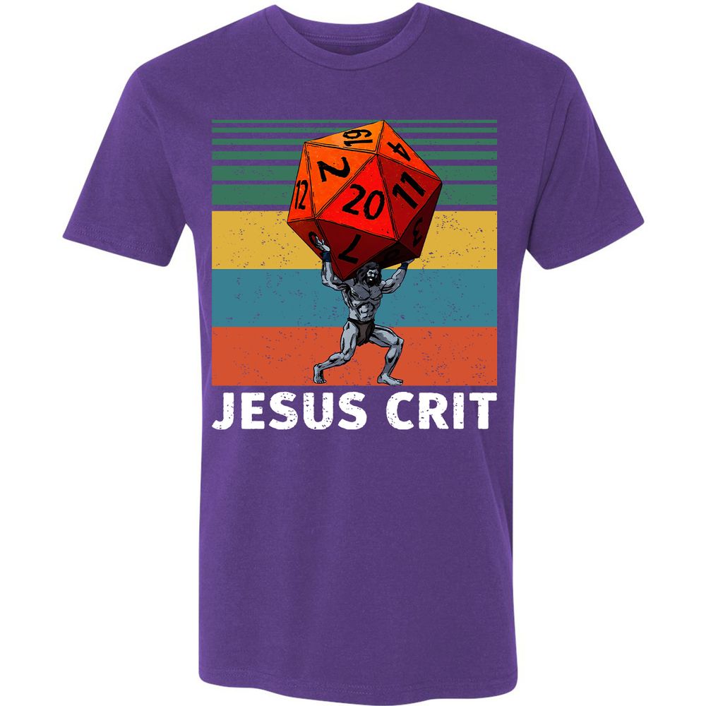 Jesus Crit Premium Unisex T-Shirt - Purple Rush - 7