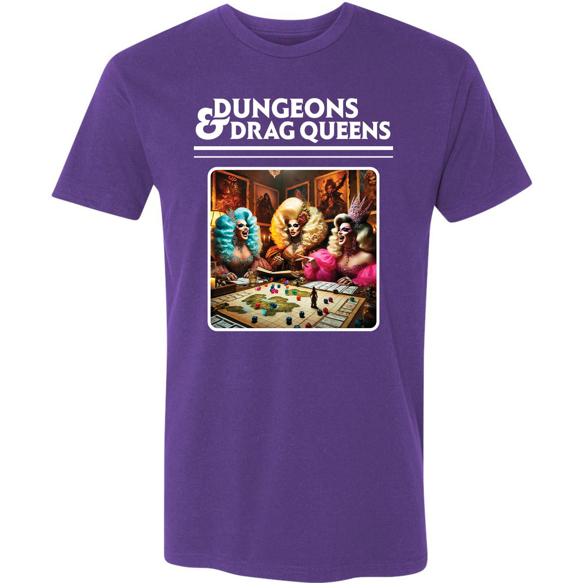 Dungeons & Drag Queens Premium Unisex T-Shirt - Purple Rush - 7