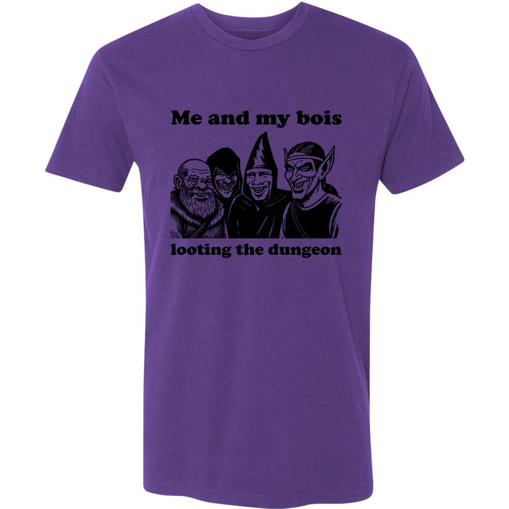 Me and my bois looting the dungeon Premium Unisex T-Shirt - Purple Rush - 7