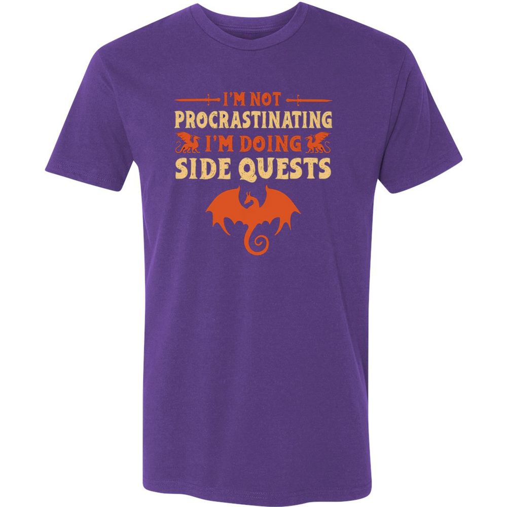 I'm Doing Side Quests Premium Unisex T-Shirt - Purple Rush - 7