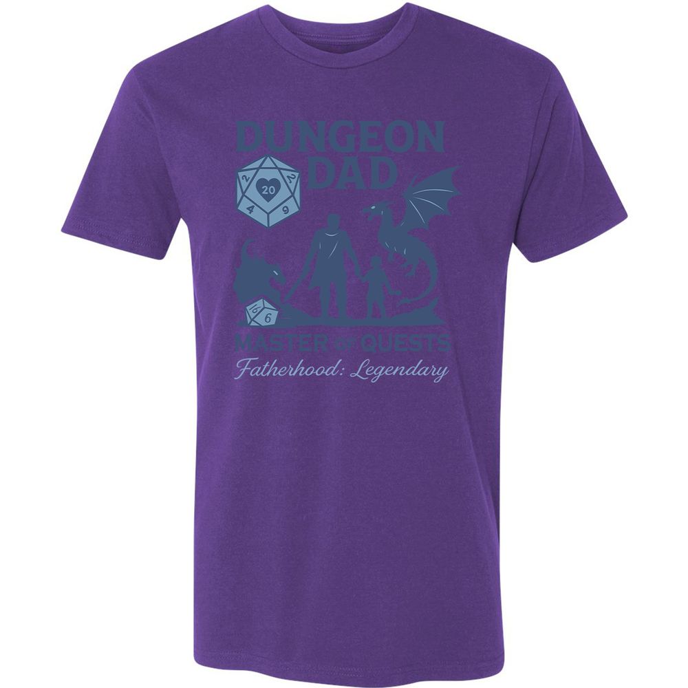 Dungeon Dad Master Of Quests Premium Unisex T-Shirt - Purple Rush - 7