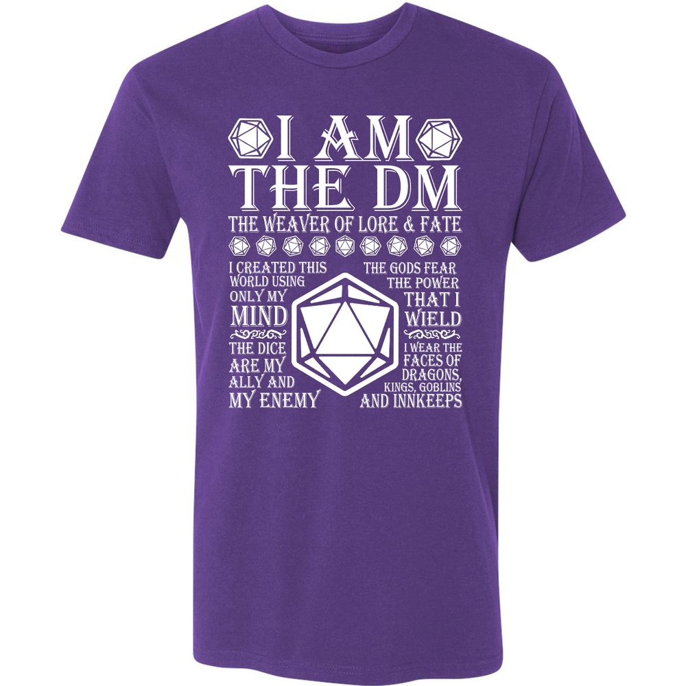 I Am The DM The Weaver Of Lore And Fate Premium Unisex T-Shirt - Purple Rush - 7