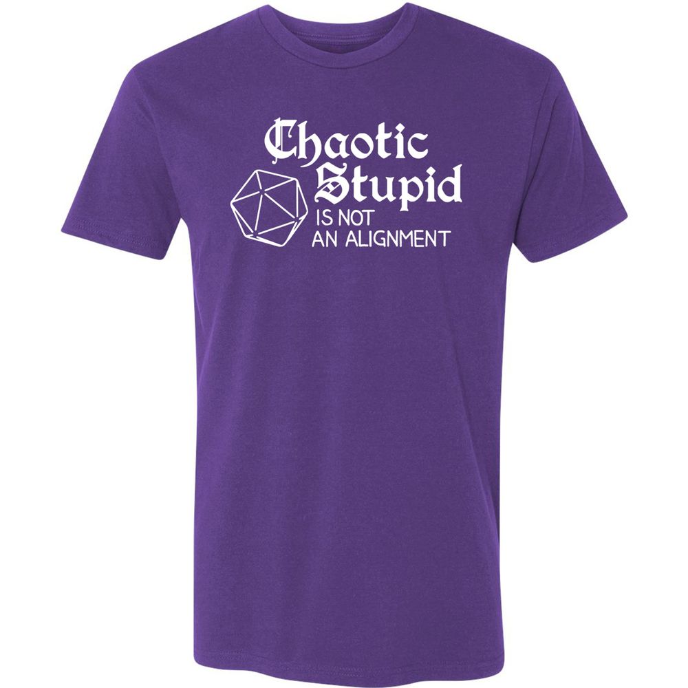 Chaotic Stupid Is Not An Alignment Premium Unisex T-Shirt - Purple Rush - 7