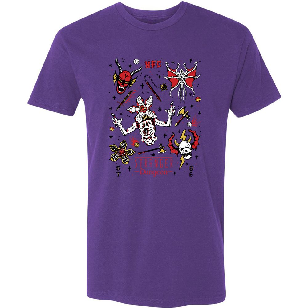 STRANGER DUNGEON Premium Unisex T-Shirt - Purple Rush - 7