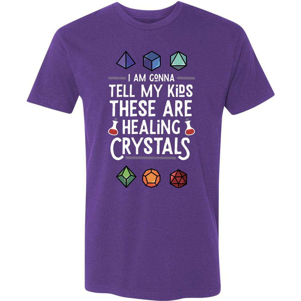 Healing Crystals Premium Unisex T-Shirt - Purple Rush - 7