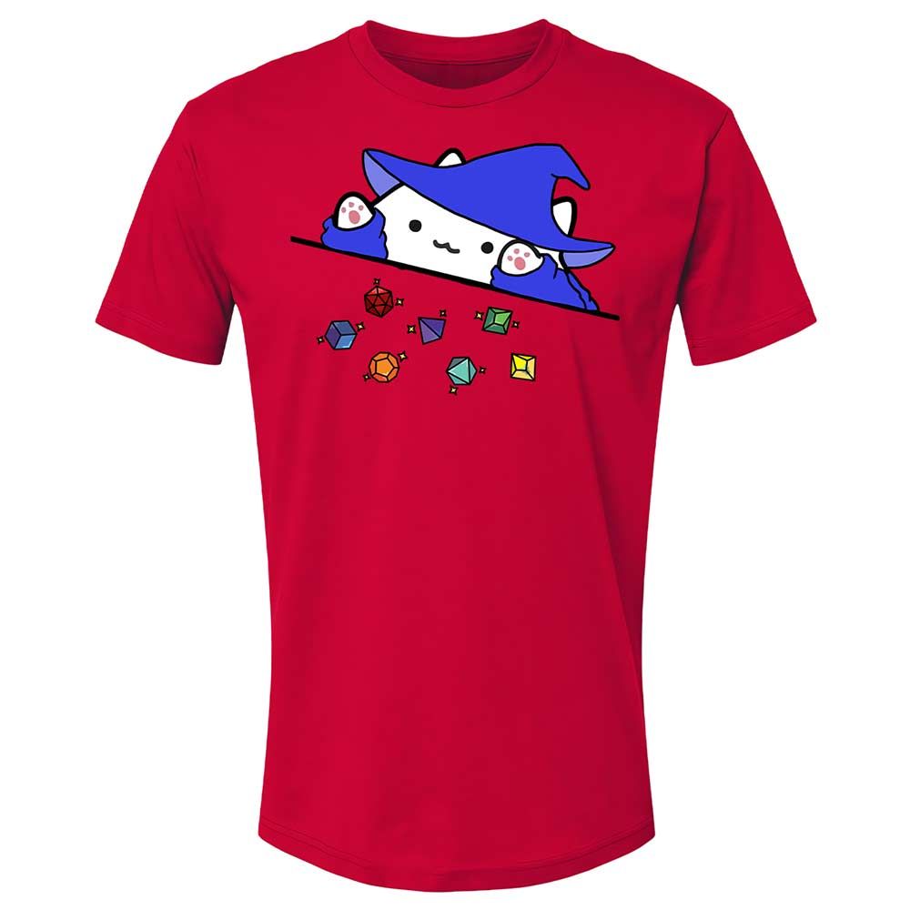 Cat Throws Dices Premium Unisex T-Shirt - Red - 7