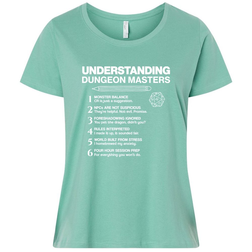 Understanding Dungeon Masters Ladies Curvy Jersey - Saltwater - 7