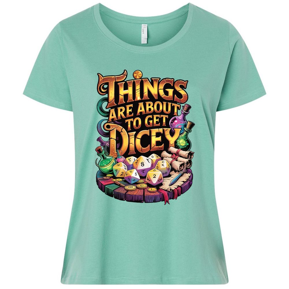 Things Are About To Get Dicey Ladies Curvy Jersey - Saltwater - 7