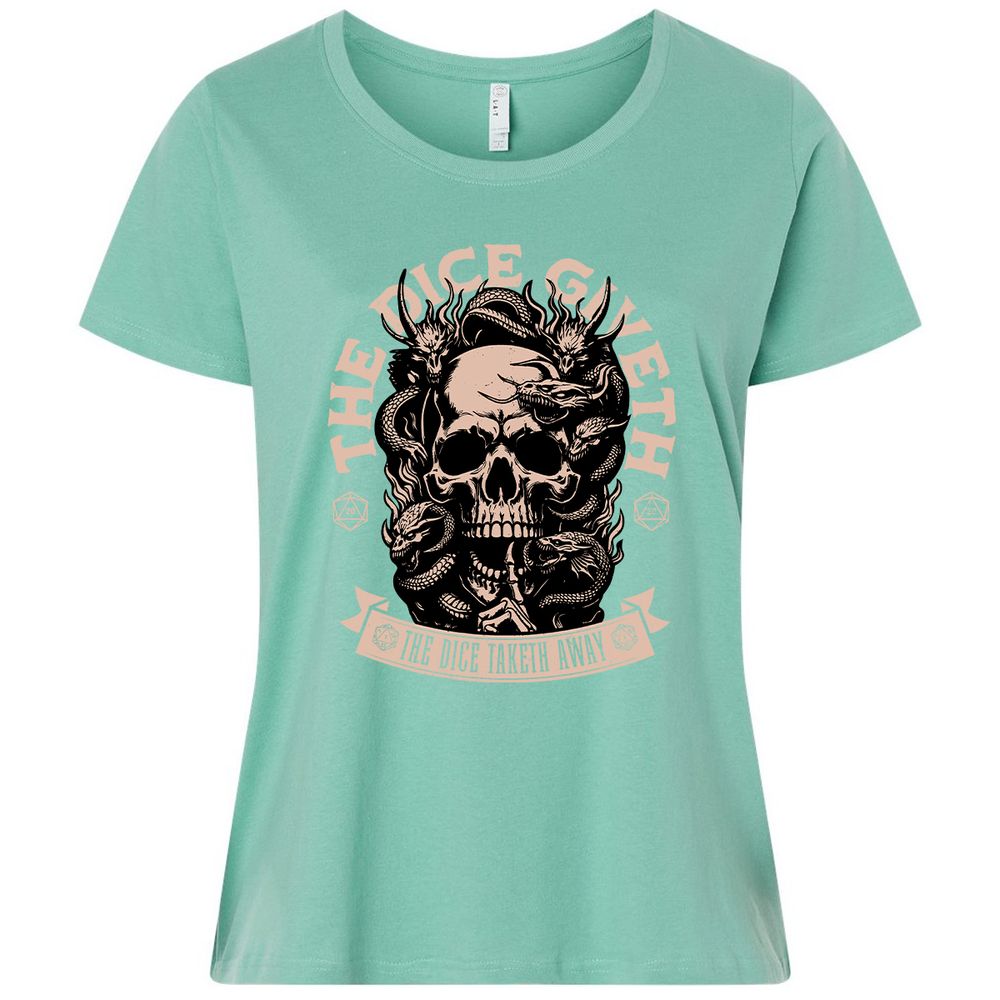 The Dice Giveth The Dice Taketh Away Ladies Curvy Jersey - Saltwater - 7