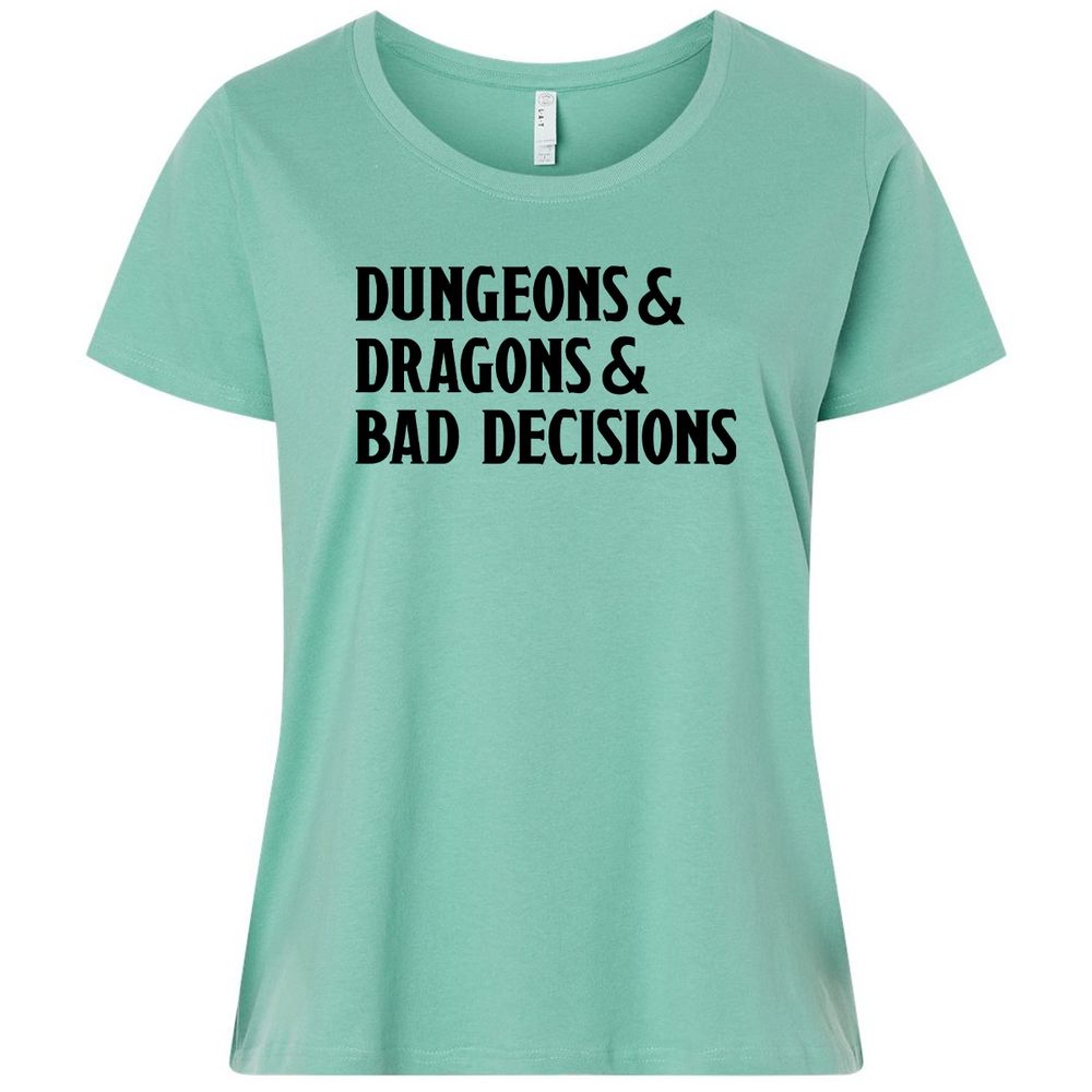 Bad Decisions Ladies Curvy Jersey - Saltwater - 7