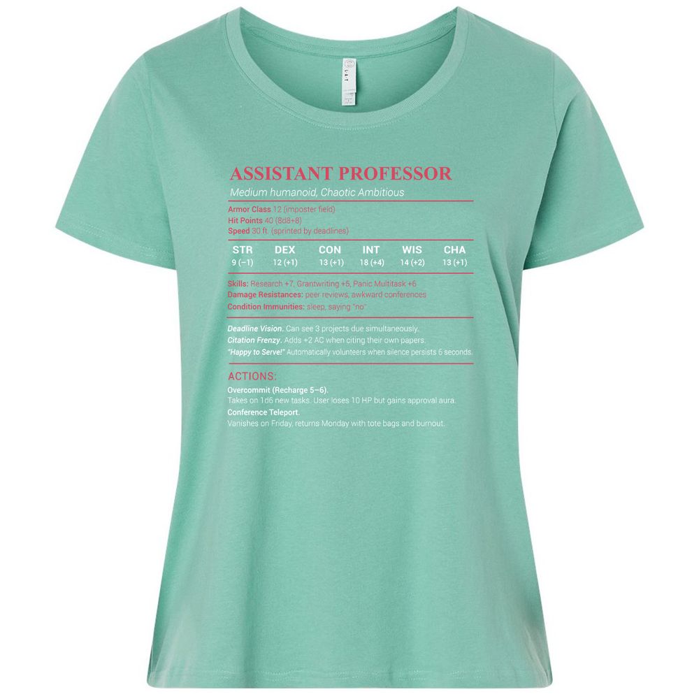 Assistant Professor Stats Ladies Curvy Jersey - Saltwater - 7