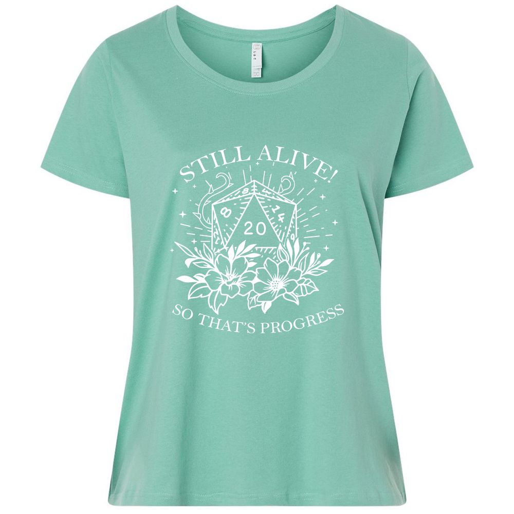 2710 Still Alive! So That’s Progress Ladies Curvy Jersey - Saltwater - 7