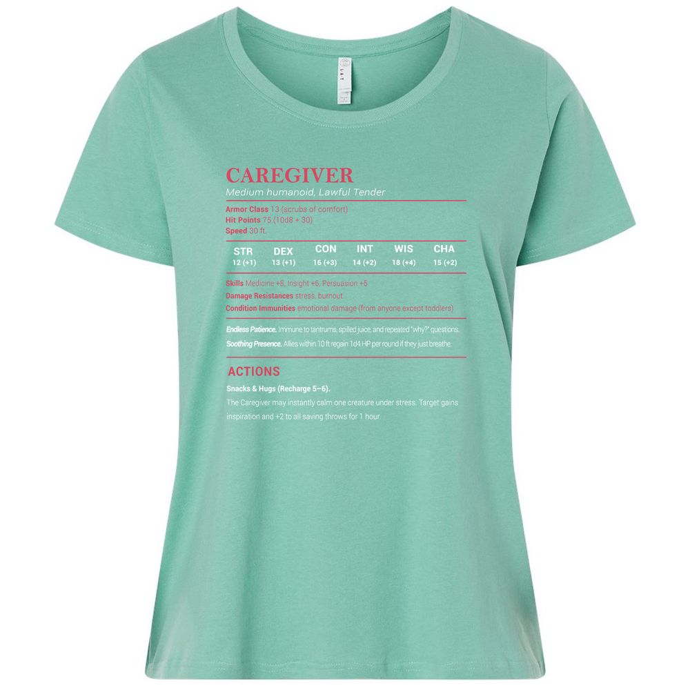 Caregiver Stats Ladies Curvy Jersey - Saltwater - 7