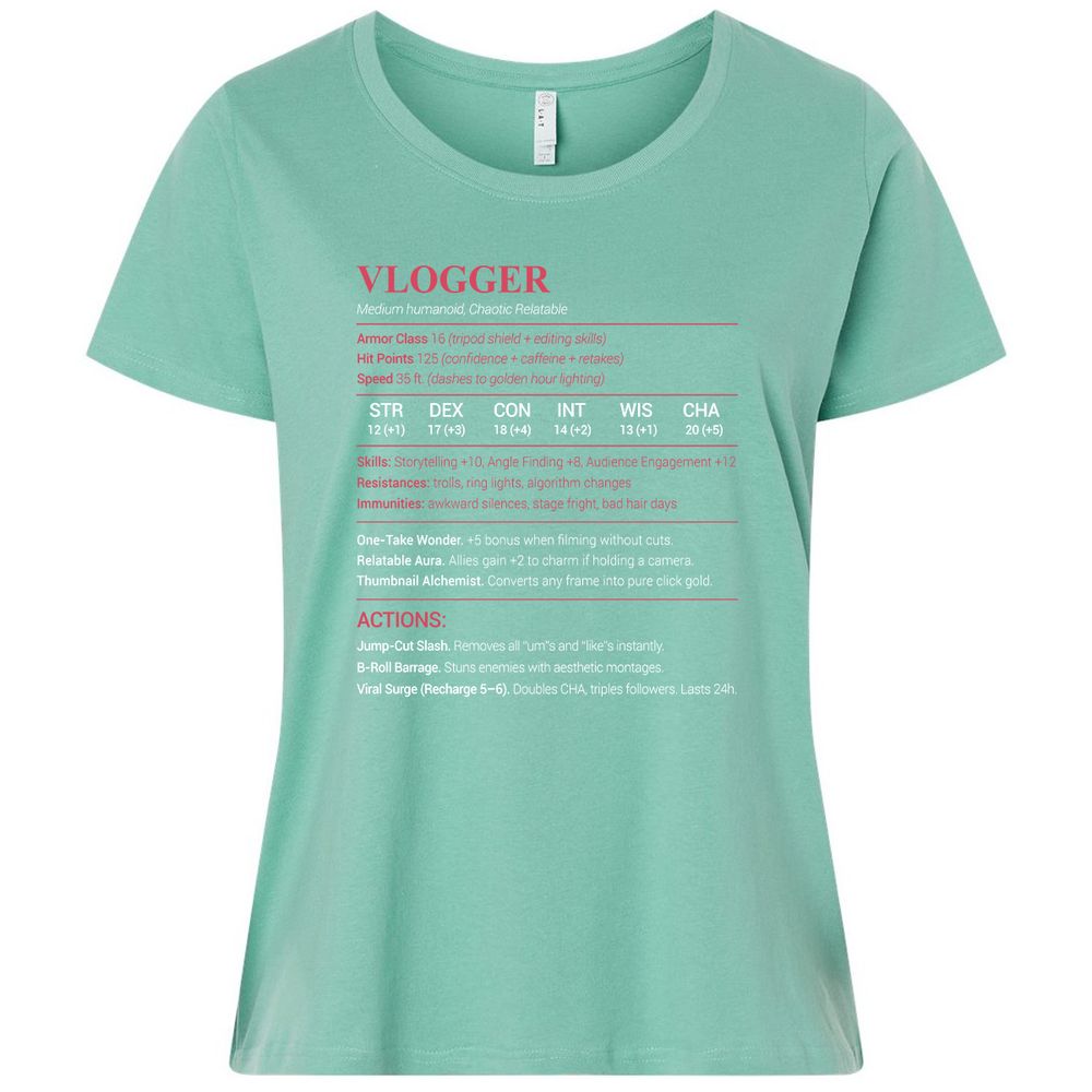 Vlogger Ladies Curvy Jersey - Saltwater - 7