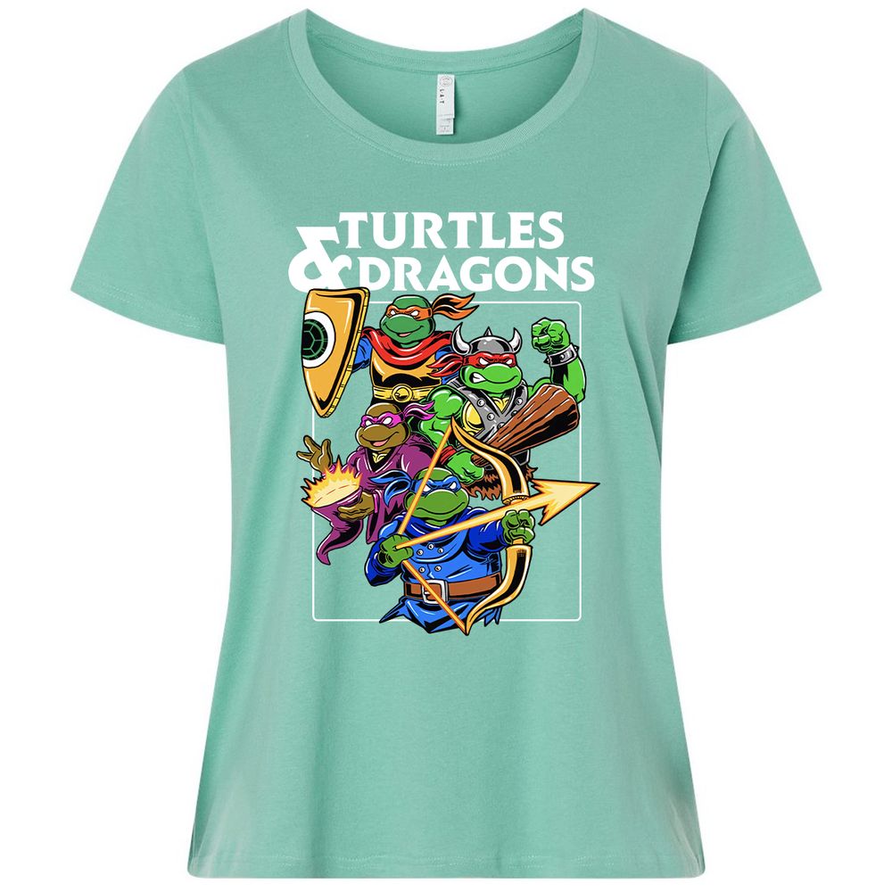 Turtles & Dragons Ladies Curvy Jersey - Saltwater - 7