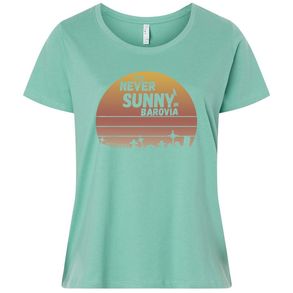 Vintage It's Never Sunny In Barovia Ladies Curvy Jersey - Saltwater - 7