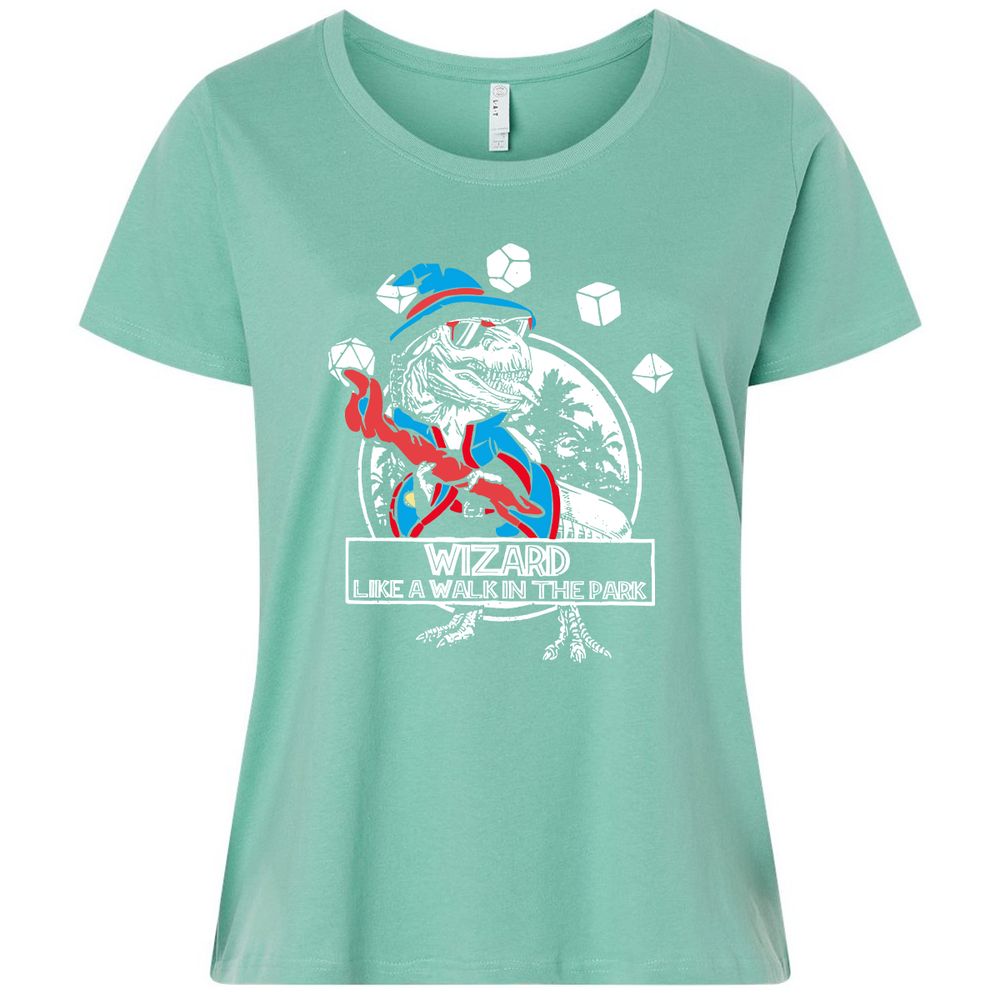 Wizard Like The Walk In The Park Ladies Curvy Jersey - Saltwater - 7