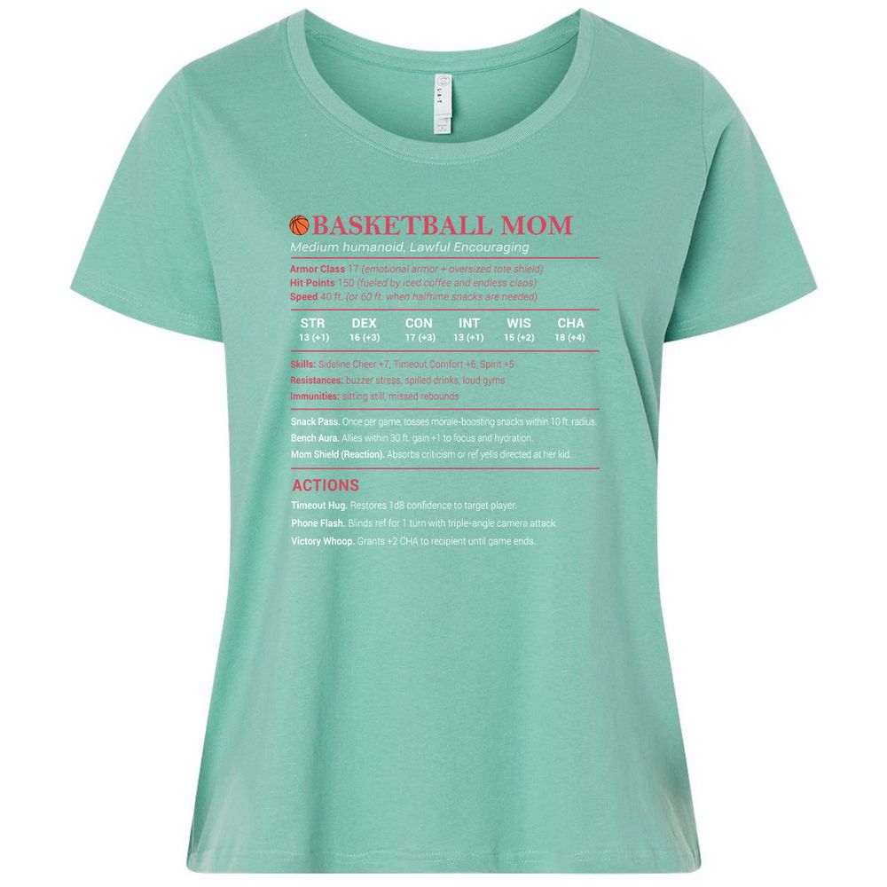 Basketball Mom Ladies Curvy Jersey - Saltwater - 7