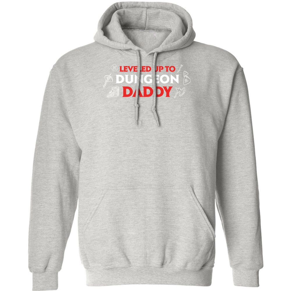 Leveled Up To Dungeon Daddy Classic Unisex Hoodie - Ash - 8