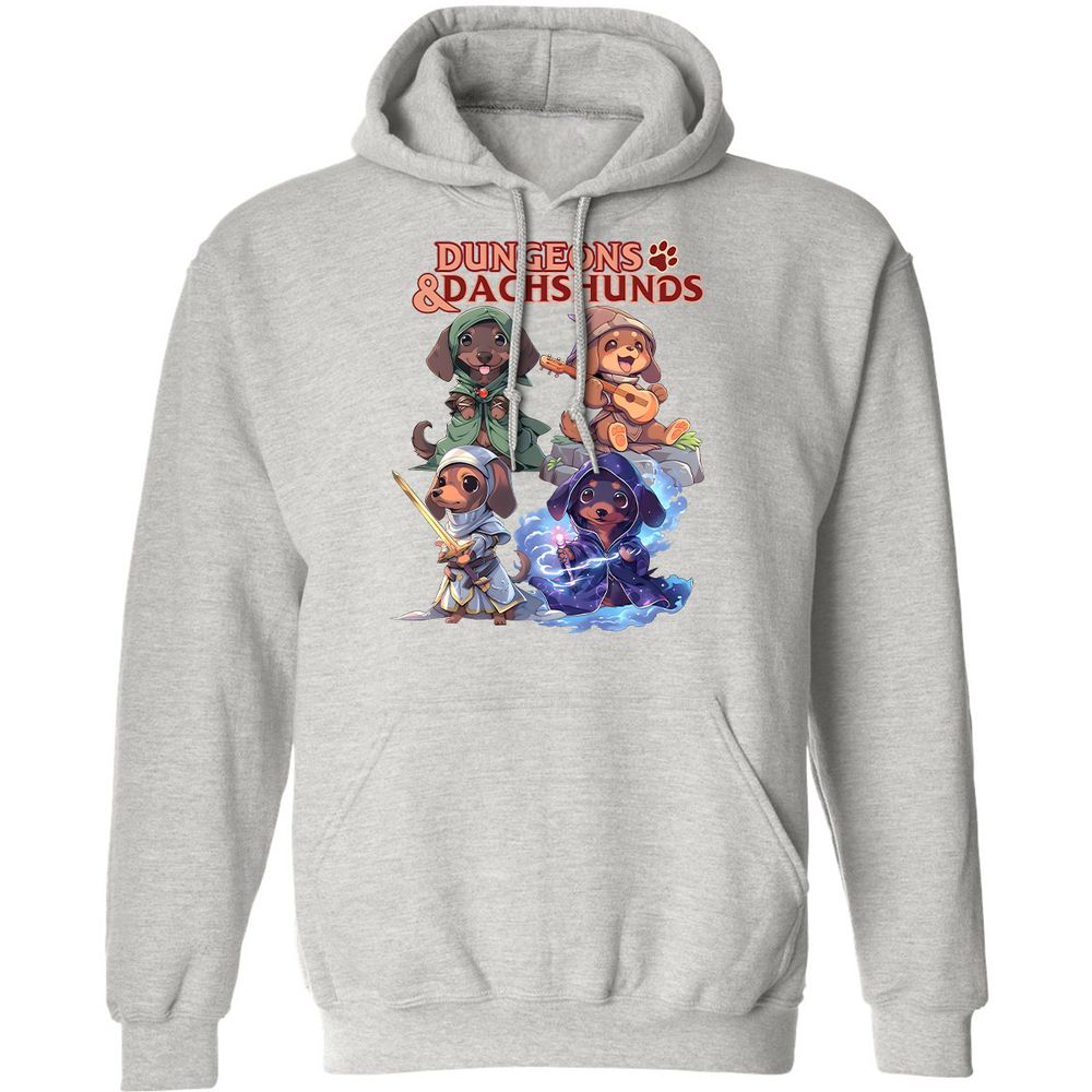 Dungeons & Dachshunds Classic Unisex Hoodie - Ash - 8