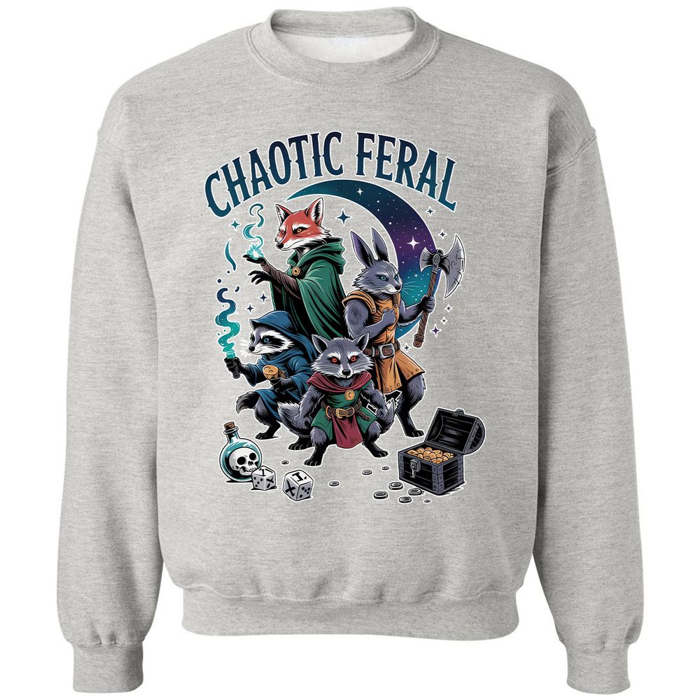 Chaotic Feral Classic Unisex Sweatshirt - Ash - 8