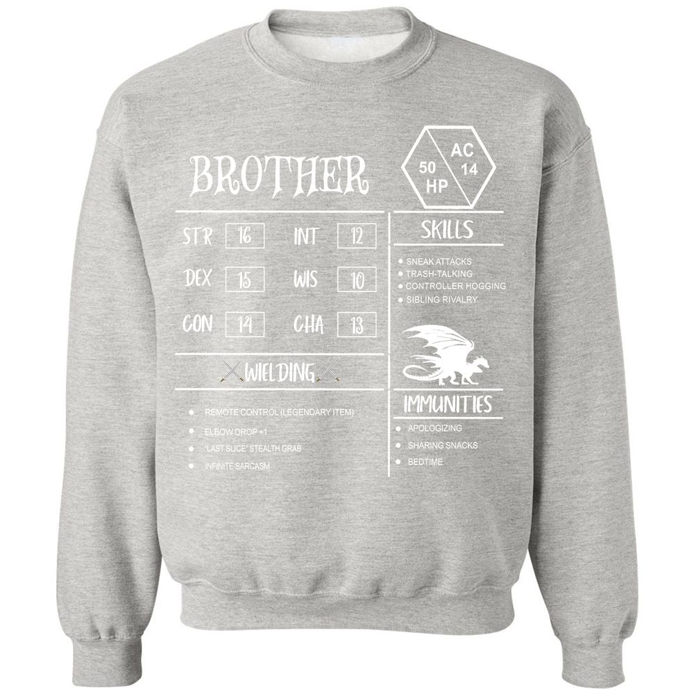 Brother Stats Classic Unisex Sweatshirt - Ash - 8