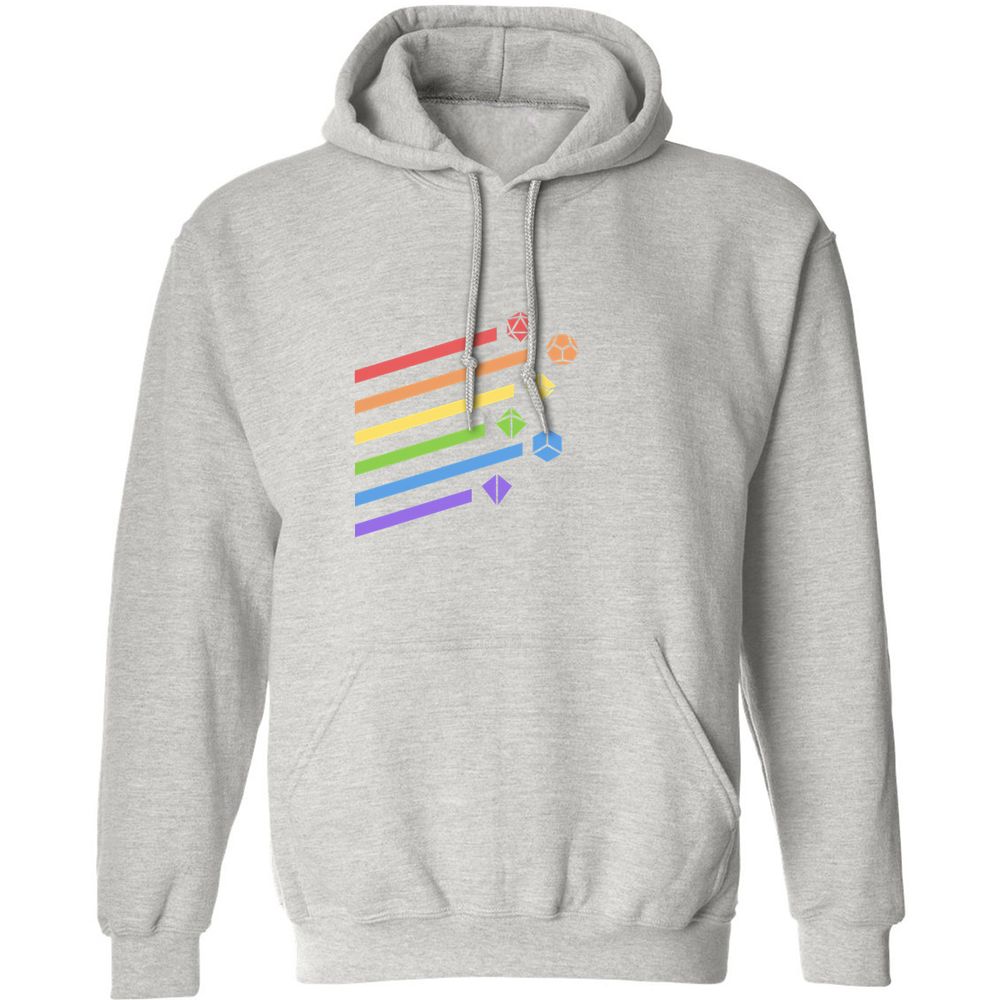 Rainbow Dice Set Classic Unisex Hoodie - Ash - 8