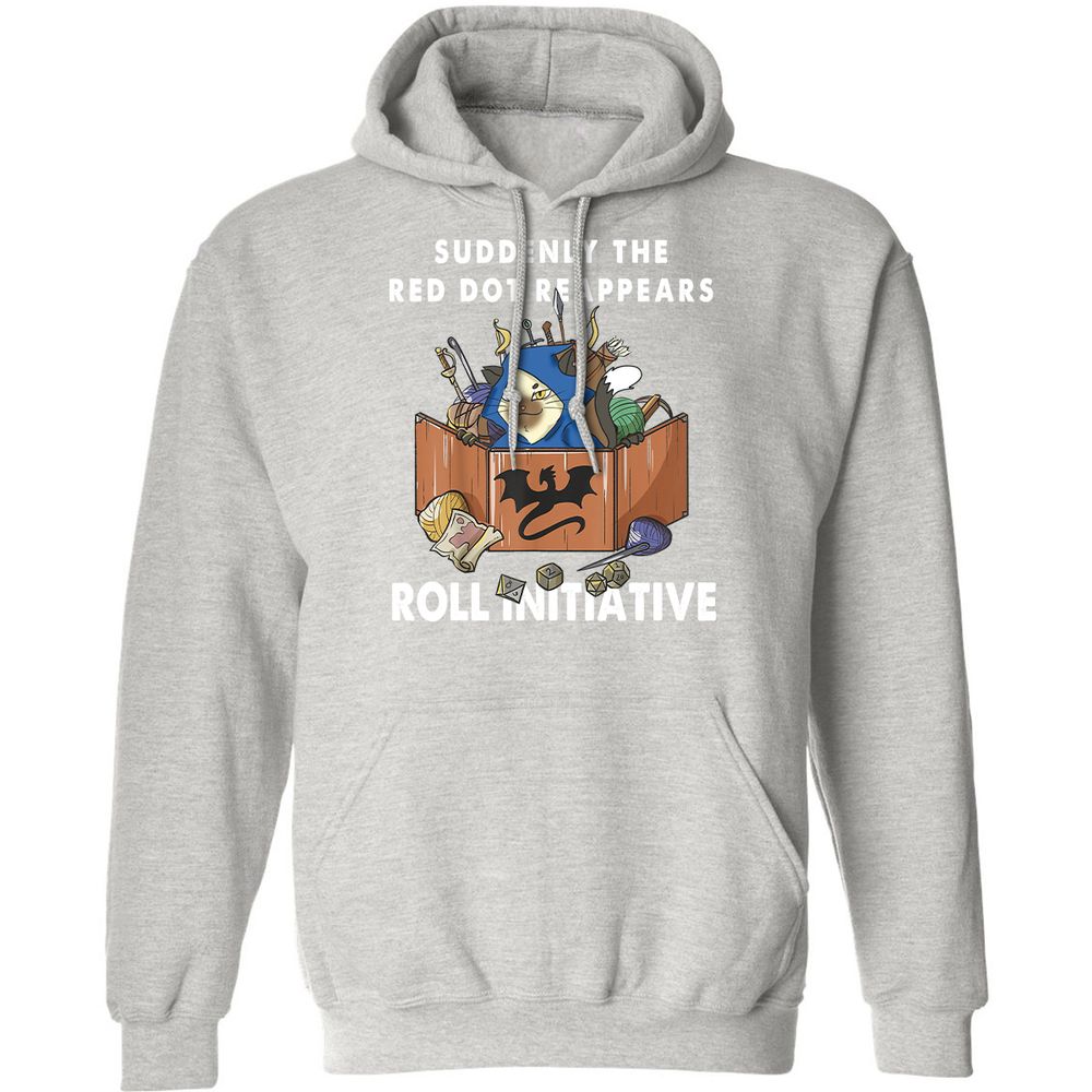 Suddenly The Red Dot Reappears Roll Initiative Classic Unisex Hoodie - Ash - 8