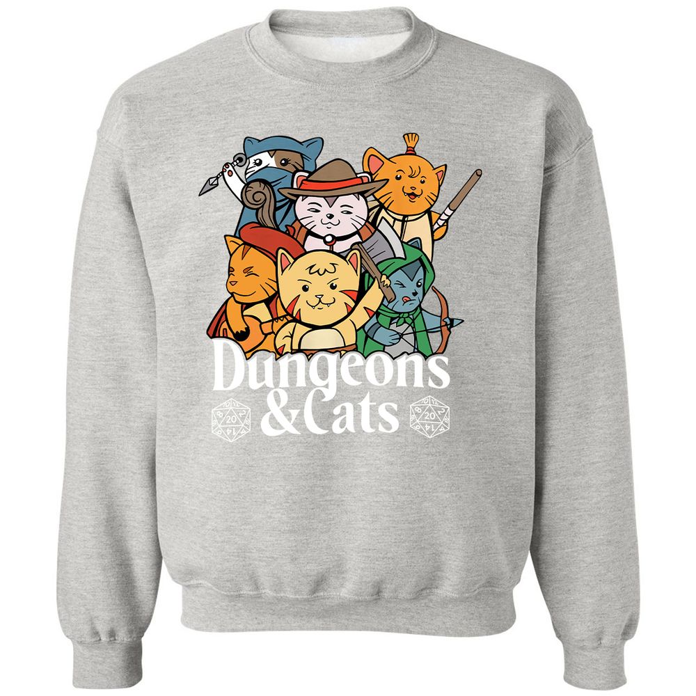 Dungeons & Cats Classic Unisex Sweatshirt - Ash - 8