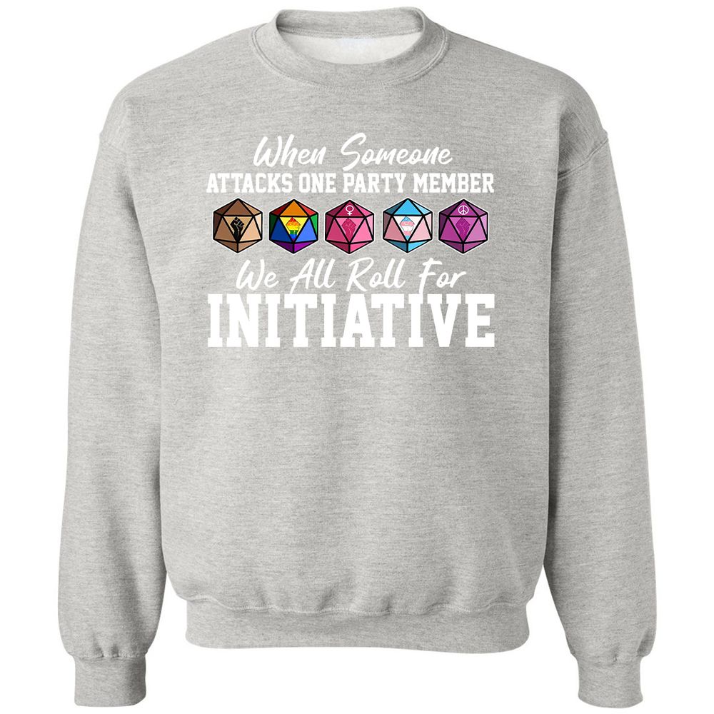 LGBT Roll For Initiative Classic Unisex Sweatshirt - Ash - 8