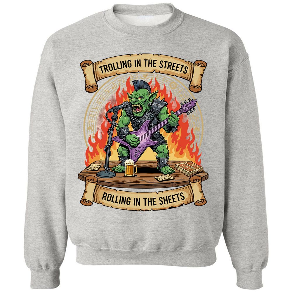 Trolling in the Streets Classic Unisex Sweatshirt - Ash - 8