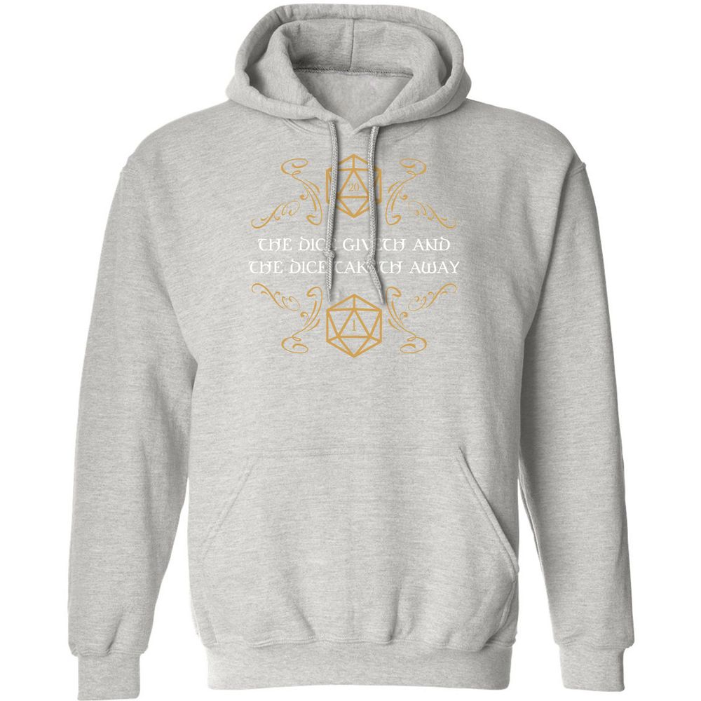 The Dice Giveth and Taketh Away Natural 20 and Critical Fail Classic Unisex Hoodie - Ash - 8