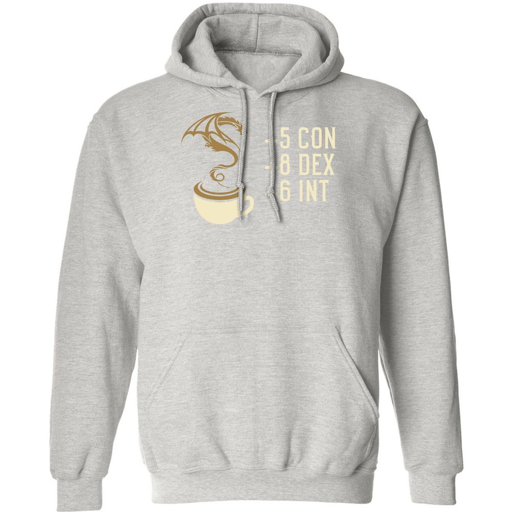 Coffee Dragon Classic Unisex Hoodie - Ash - 8