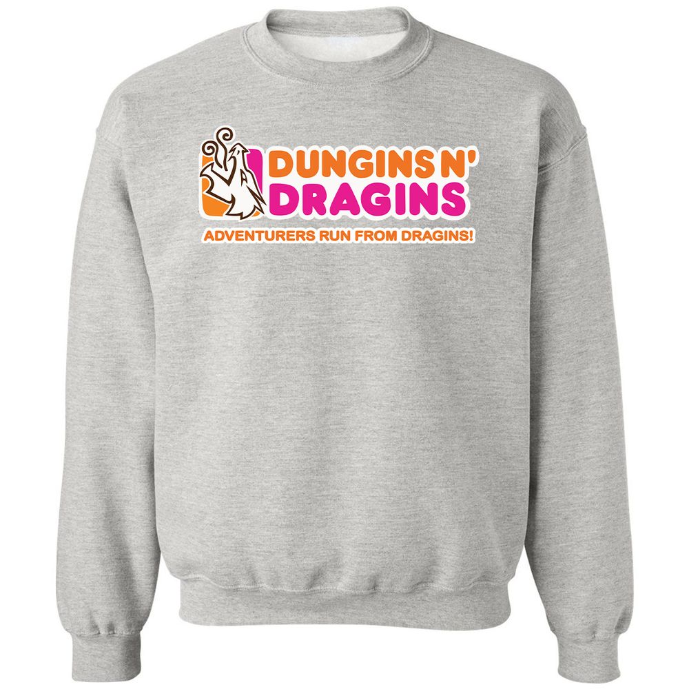 Dungins & Dragins Classic Unisex Sweatshirt - Ash - 8