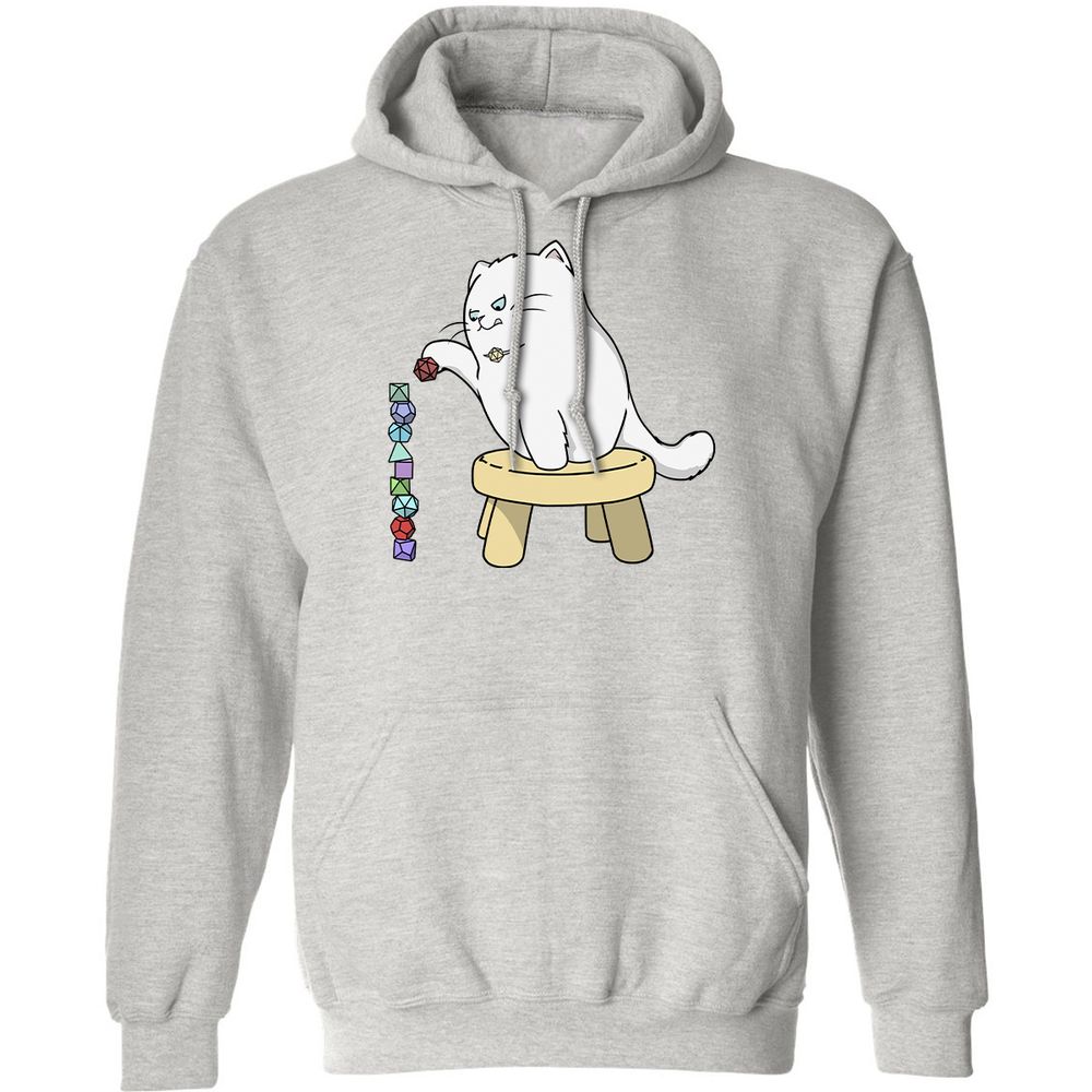 Cat Stacking Dice Classic Unisex Hoodie - Ash - 8