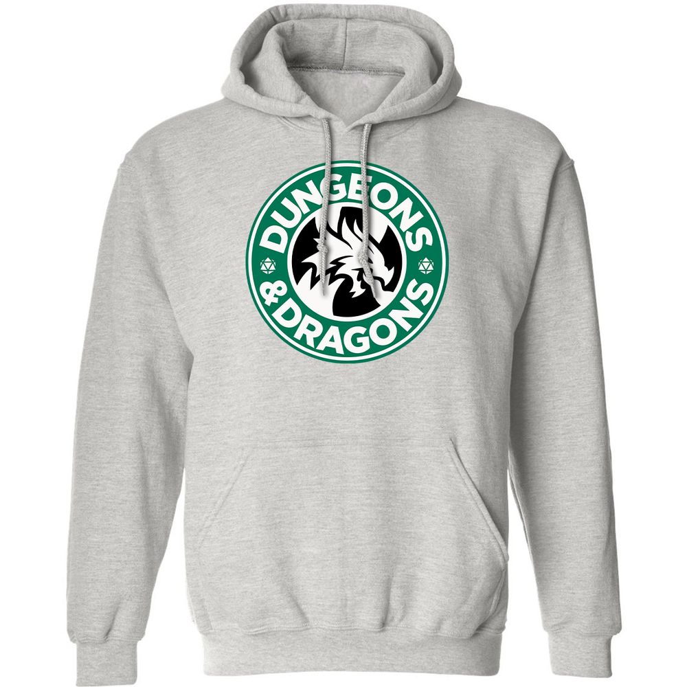 D&D Coffee Classic Unisex Hoodie - Ash - 8