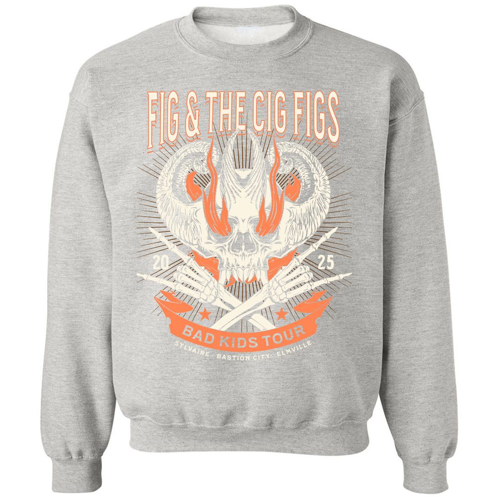 Fig and the Cig Figs, Dimension 20 Classic Unisex Sweatshirt - Ash - 8