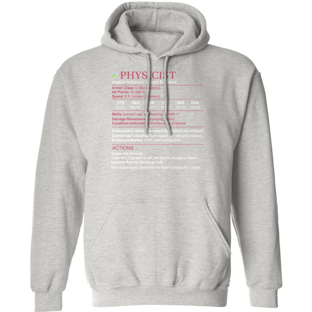 Physicist Stats Classic Unisex Hoodie - Ash - 8